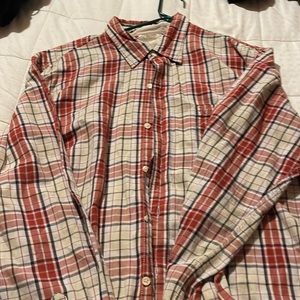 Timberland xxl men’s checked shirt red black white long sleeve